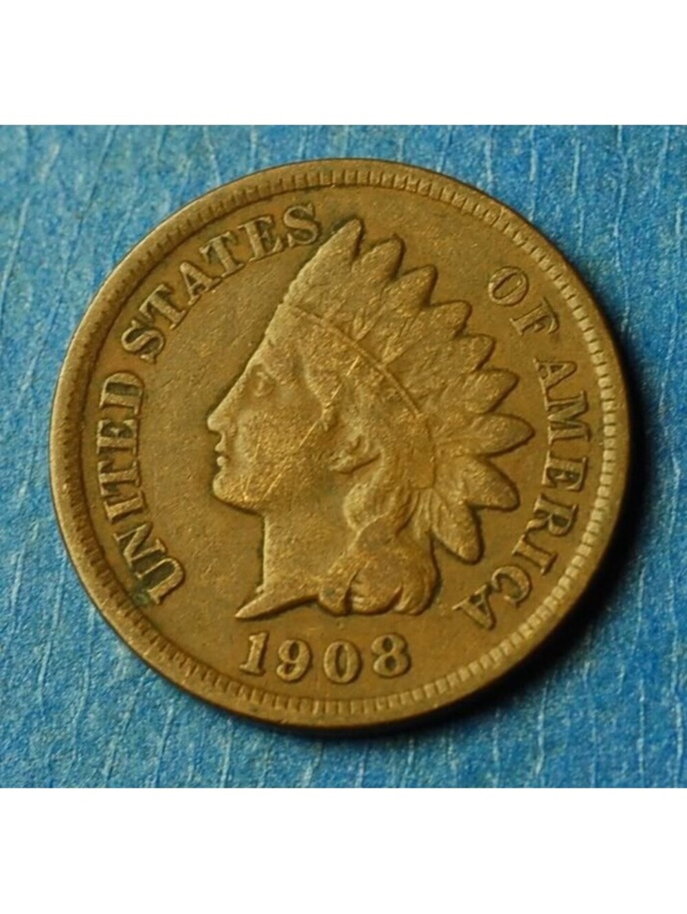 W1653 1908 Indian Head Cent Penny 1c - Check Out Our Store old coin unique gift